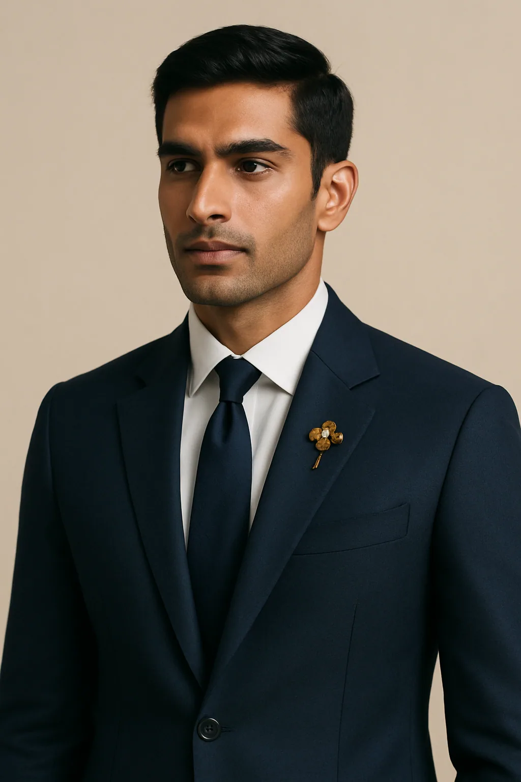 Mughal Brass Lapel Brooch overview