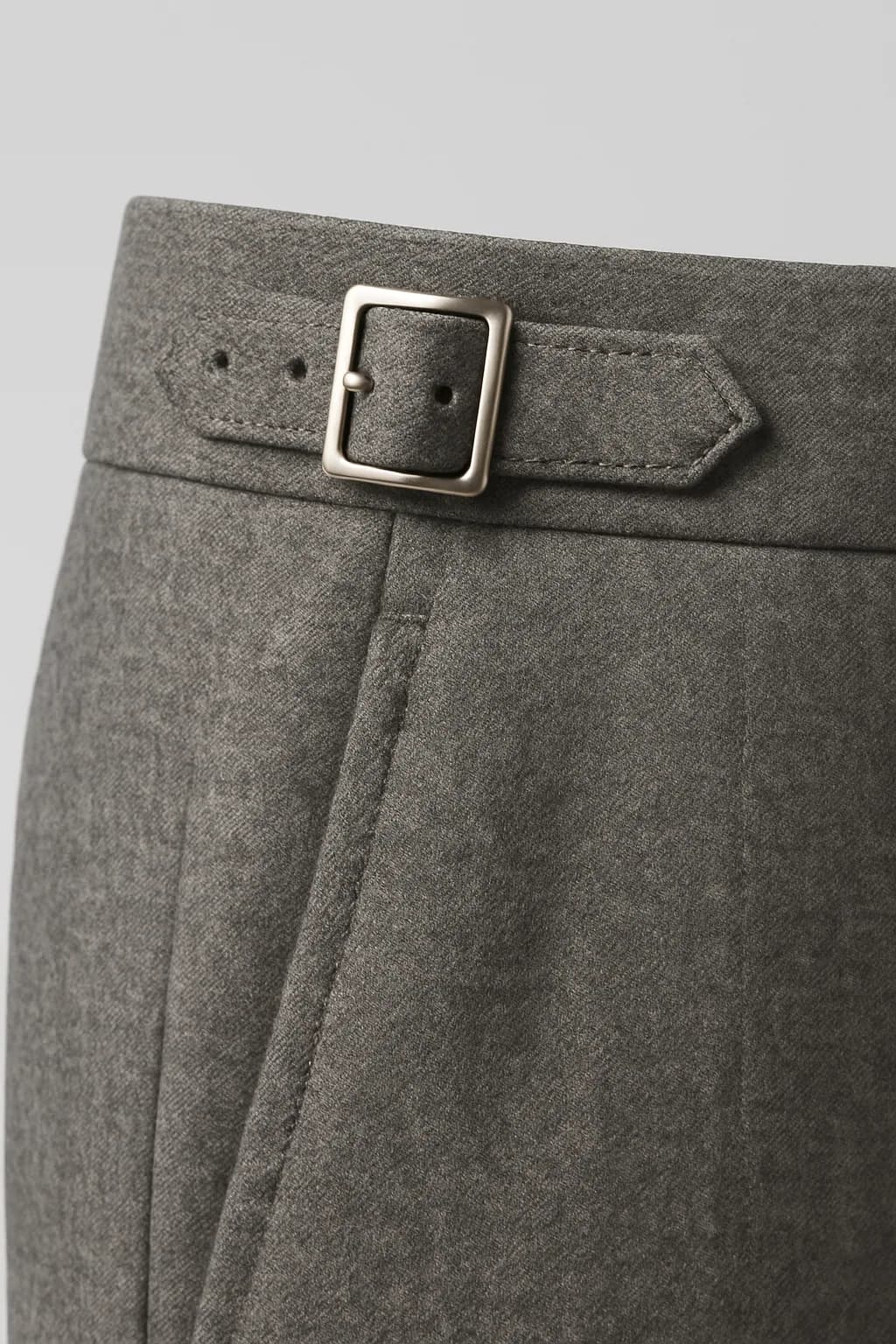 Tapered Wool Trouser Detail