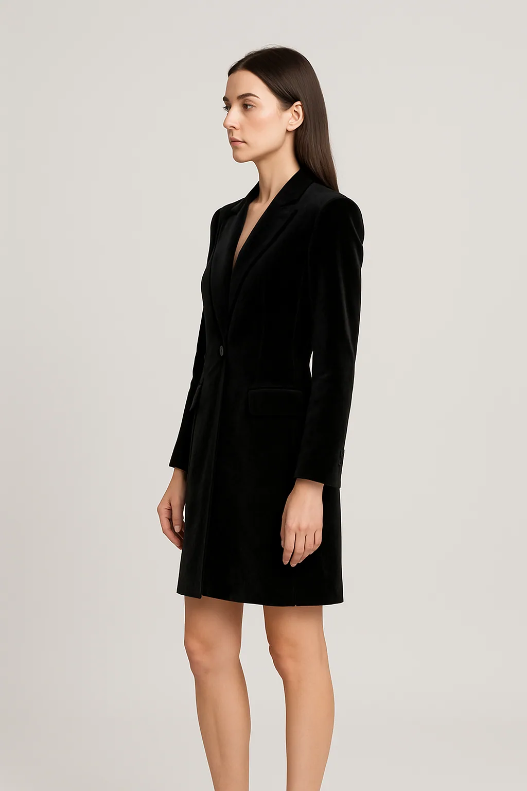 Velvet Blazer Dress Side