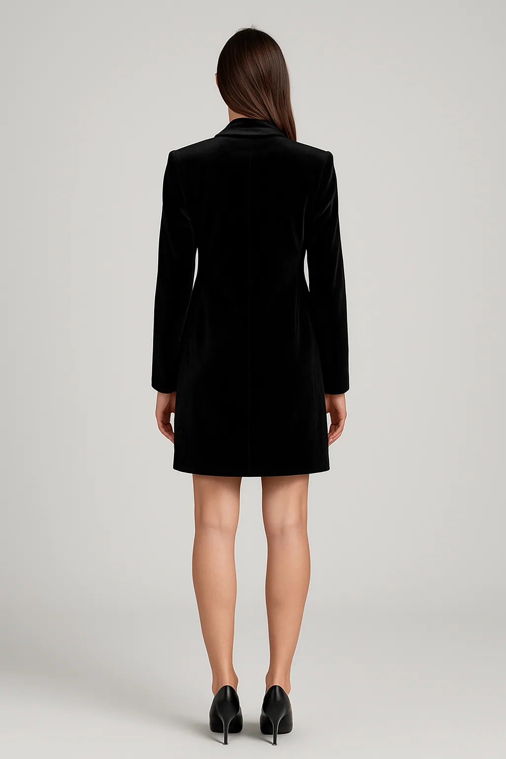 Velvet Blazer Dress Back